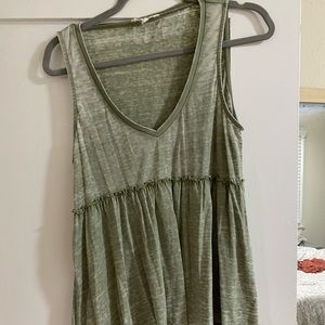 Bb Dakota Jack Green Babydoll Tanktop, Small